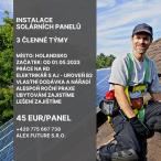 Práce v týmech na solárních panelech - Holandsko